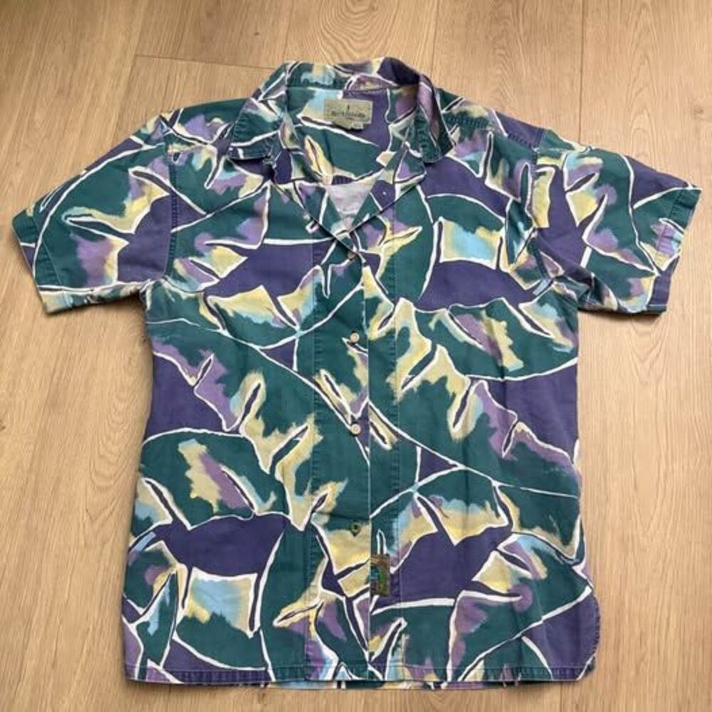 Royal Robbins Vintage Tropical Print Button Down Shirt - Size Small